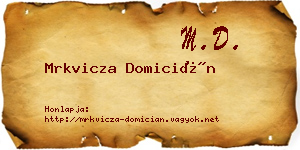Mrkvicza Domicián névjegykártya
